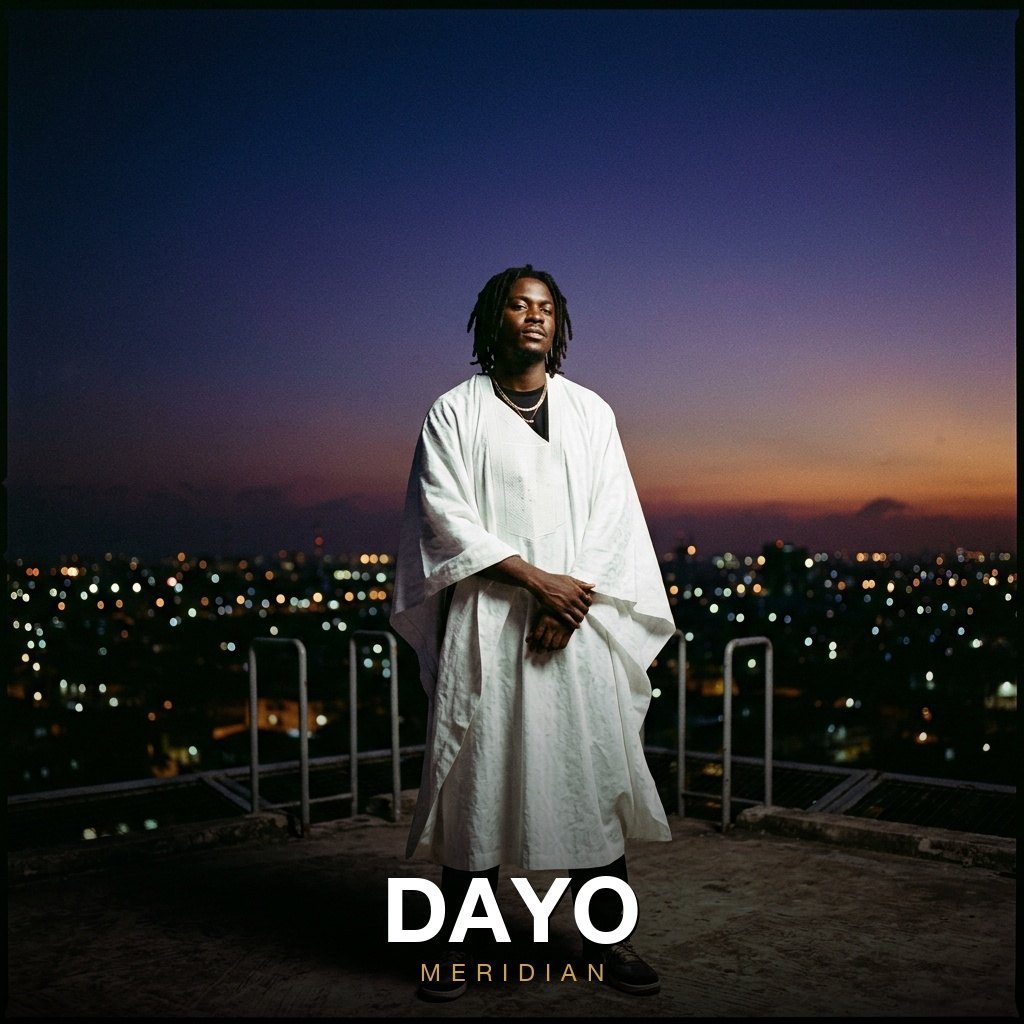 DAYO Meridian cover art, an AI artist built end to end by SyX