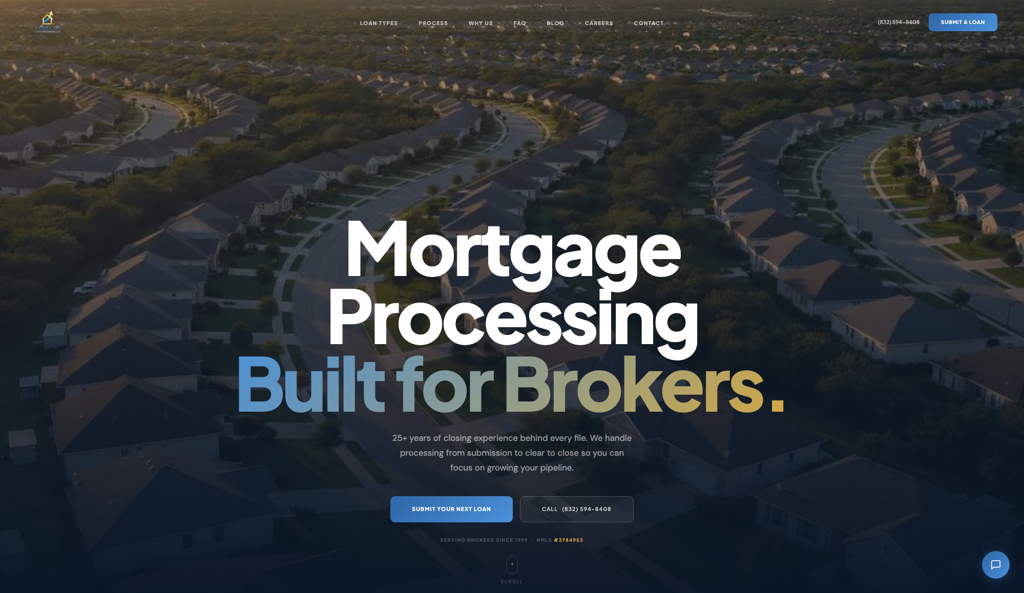 Level Up Loan Processing website