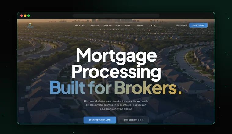 Level Up Loan Processing website
